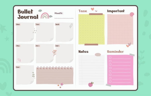 Cute Journal Template amp Element