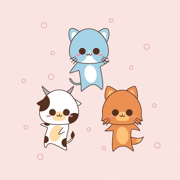 Cute Kawaii Animal Character Design