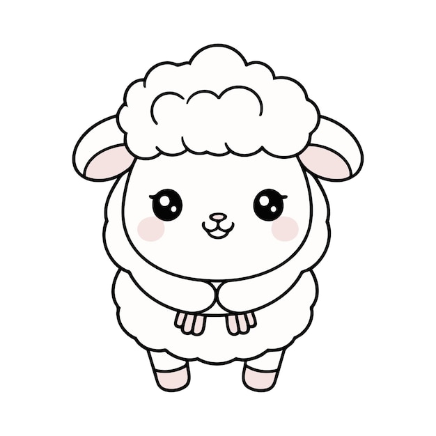 Cute Kawaii Animal Vector Illustration for Kids Story Books