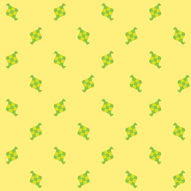 Cute Ketupat Vector Seamless Pattern