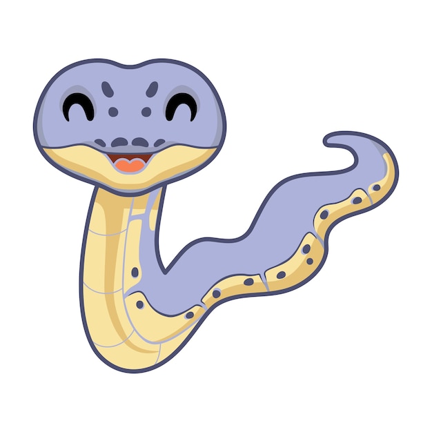 Cute killer clown ball python cartoon