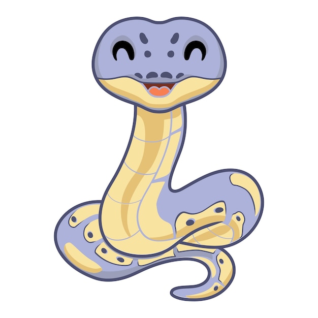 Cute killer clown ball python cartoon