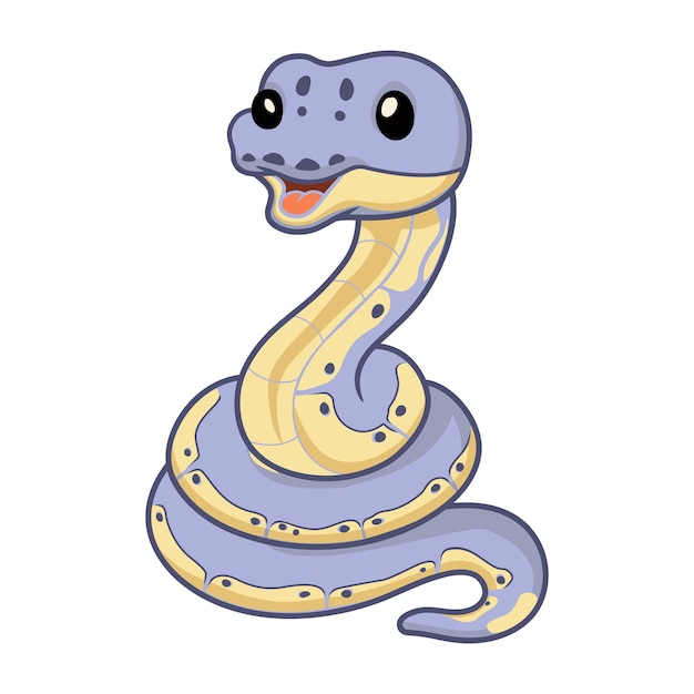 Cute killer clown ball python cartoon