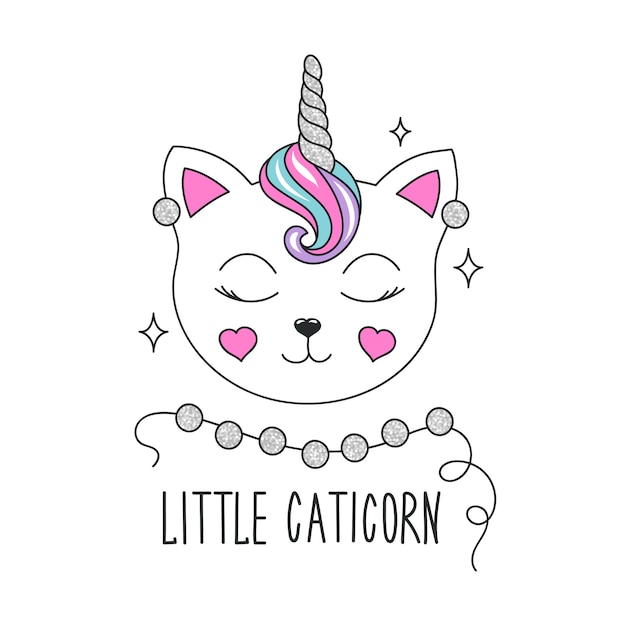 Cute kitten illustration