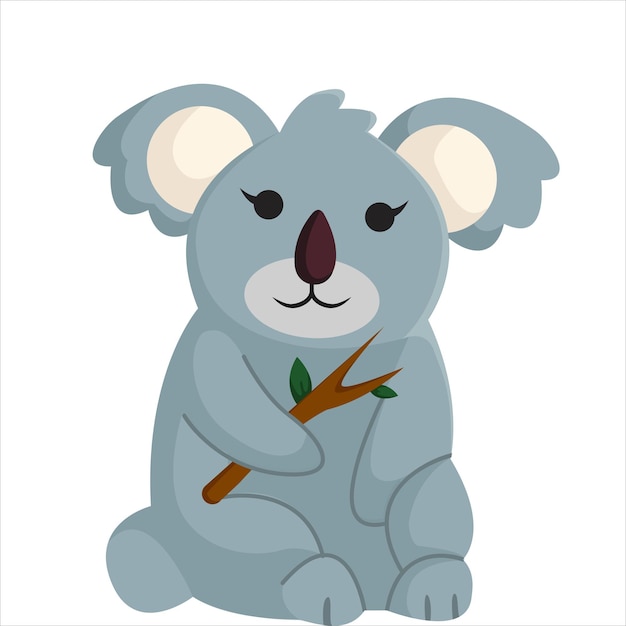 Cute Koala Character Design Illustration