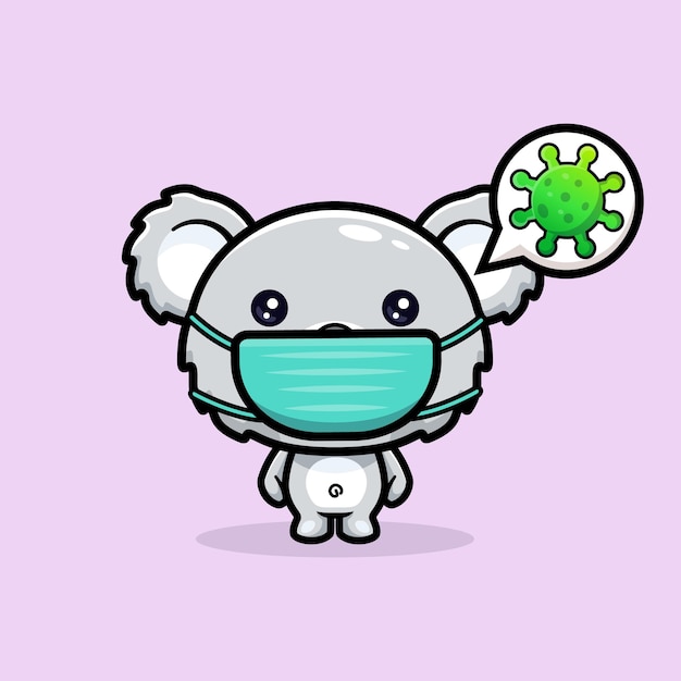 Cute Koala Character Mascot Cartoon Vector Illustration