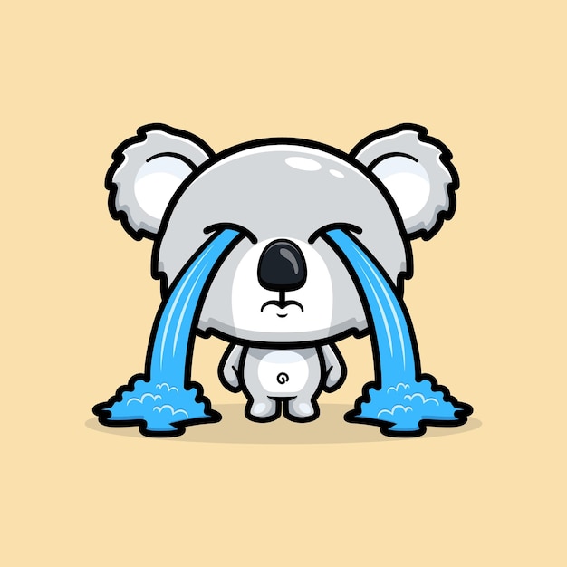 Cute Koala Character Mascot Cartoon Vector Illustration