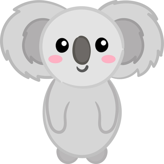 Cute koala Vector illustration Baby koala bear cartoon character