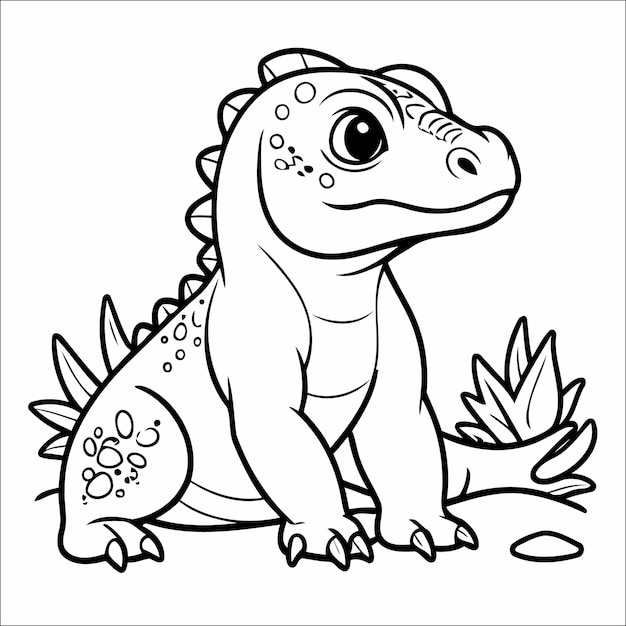 Cute Komodo Coloring Book For Kids