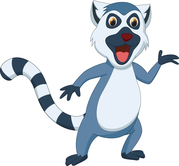 Cute lemur cartoon