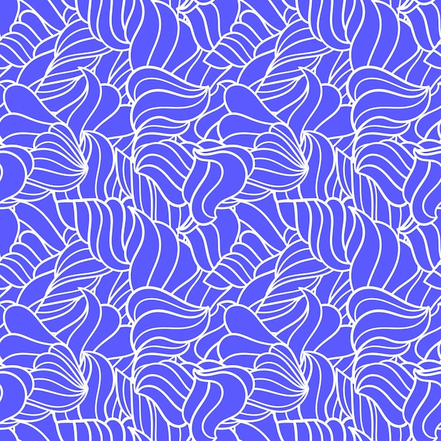 Cute linear wavy doodle seamless pattern. Hand drawn stripped background. Infinity geometric wrap.