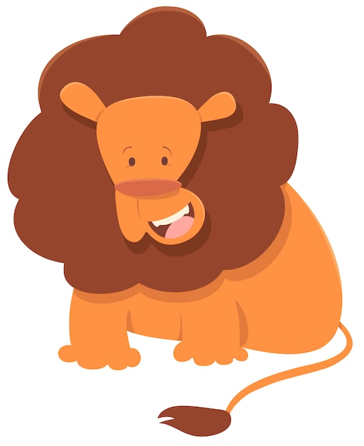 cute lion animal character