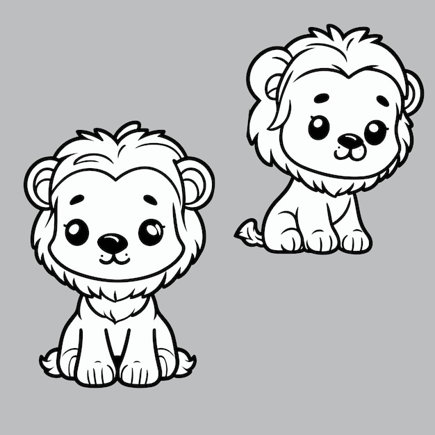 cute lion coloring pages