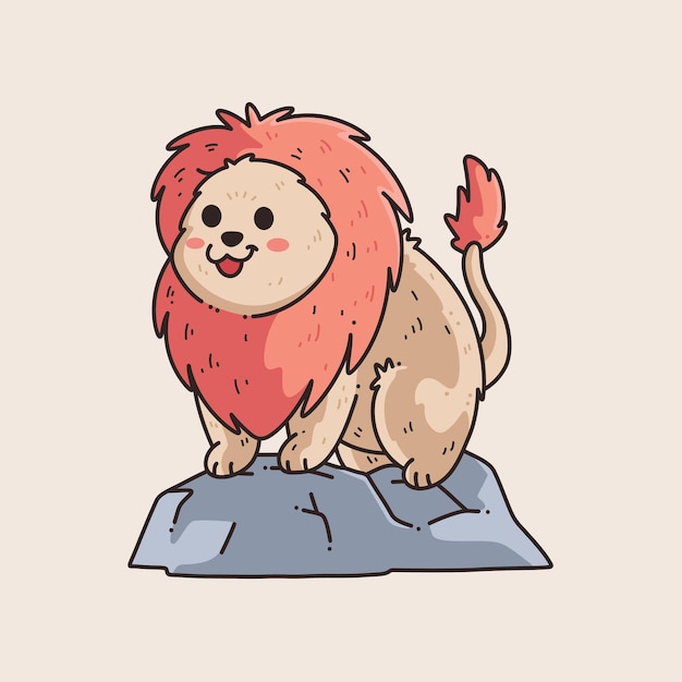 cute lion illustration design