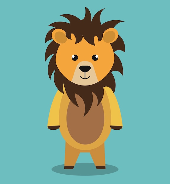 cute lion isolated icon design