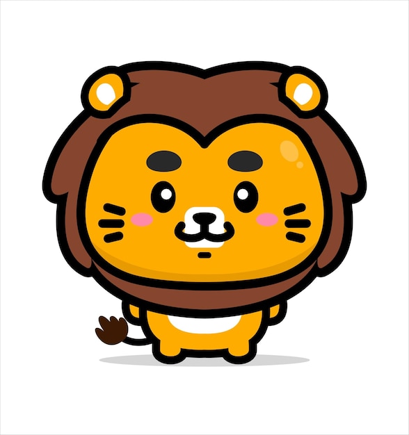 Cute lion mascot design