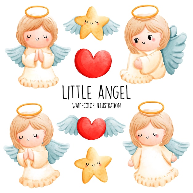 Cute little angel vector illustration