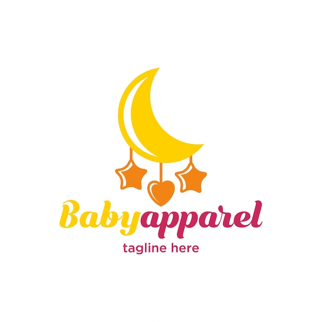 Cute little baby apparel logo