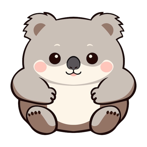 Cute little baby koala vector illustration