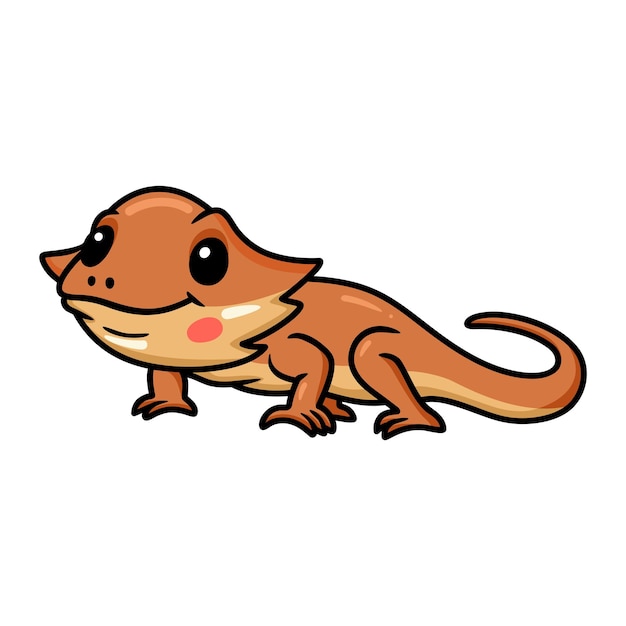 Cute little bearded dragon cartoon