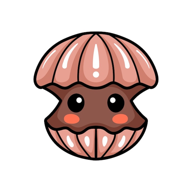 Cute little clam cartoon design