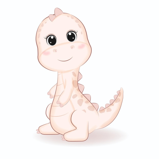 Cute Little Dinosaur cartoon illustration