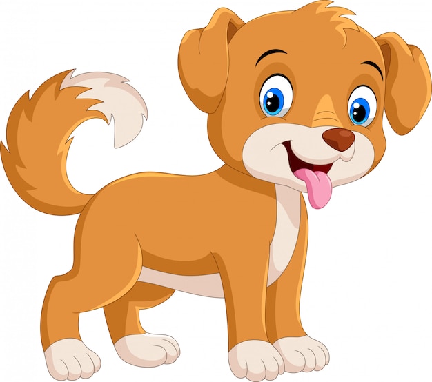 Cute little dog cartoon