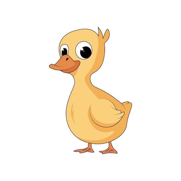 cute little duck cartoon clipart