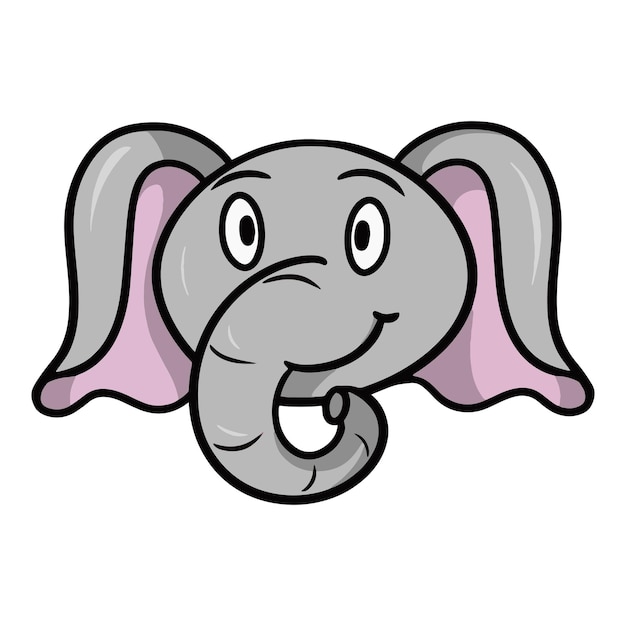 Cute little elephant cartoon elephant emotions vector illustration