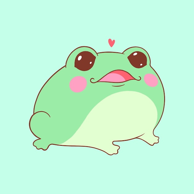 Vector cute little frog