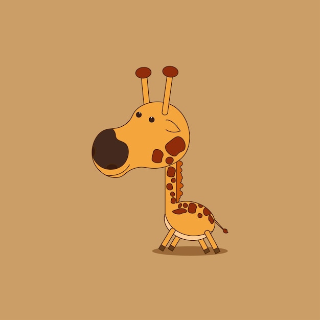 cute little giraffe cartoon