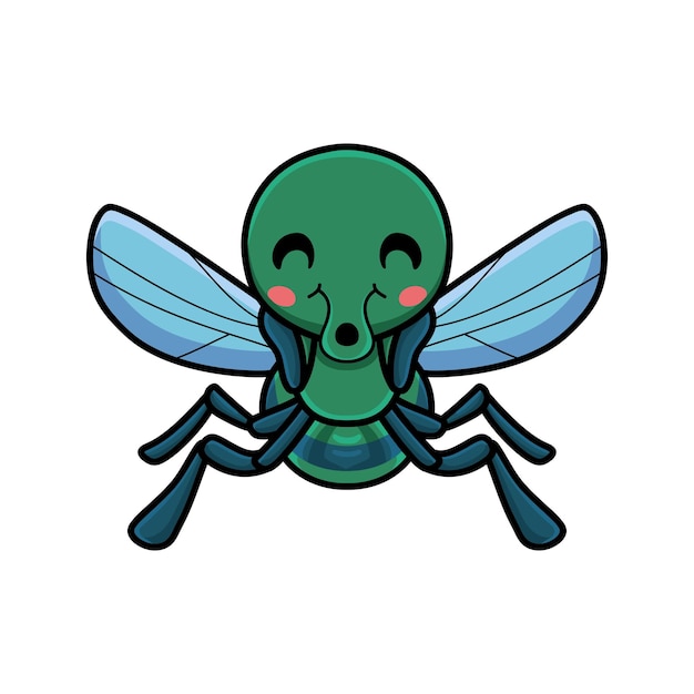 Cute little house fly cartoon