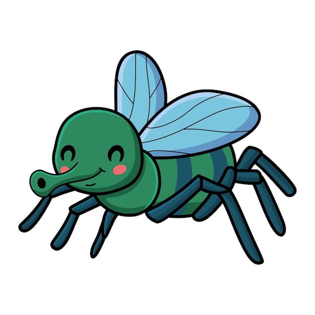 Cute little house fly cartoon