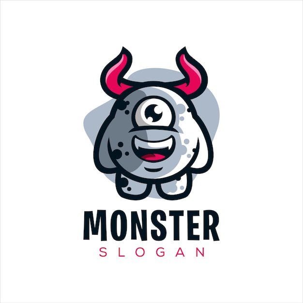 Cute little monster logo