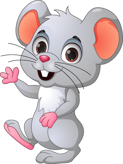 Cute little mouse cartoon presenting