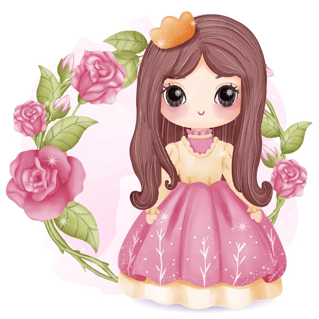 Cute Little Princess Illustration