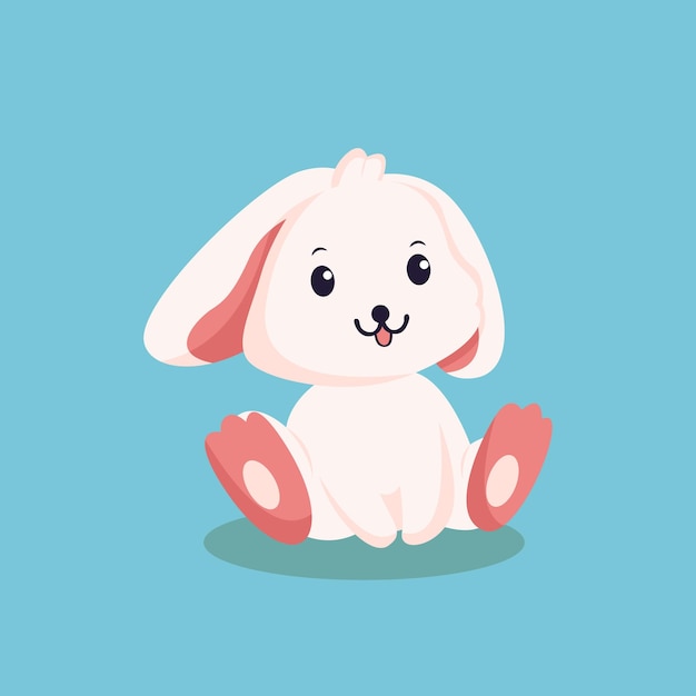 Cute Little Rabbit Character Design Illustration