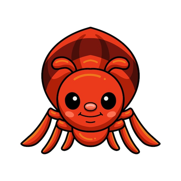 Cute little red ant cartoon