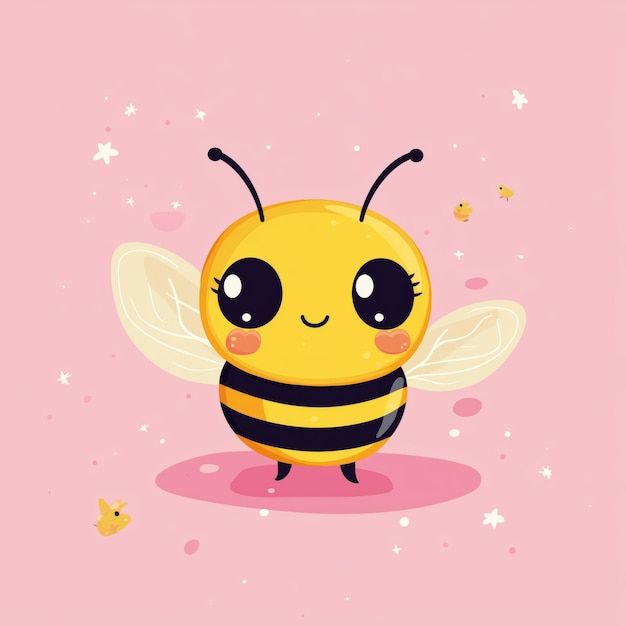 Vector cute and lively bee in vector art