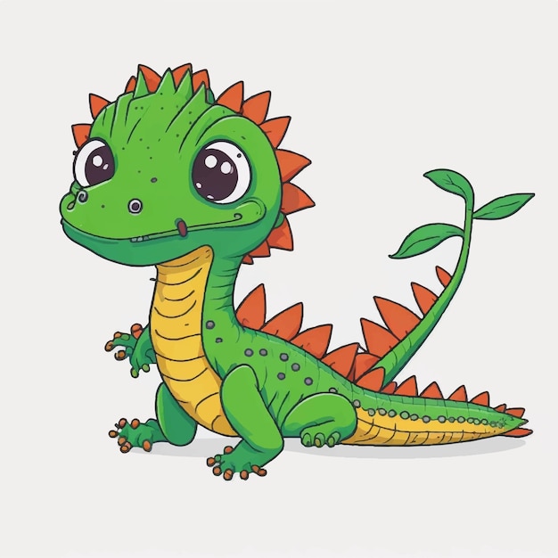 Cute lizard cartoon vector design