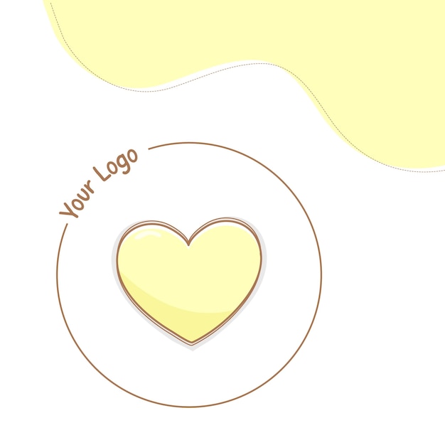 Vector cute logo heart vector