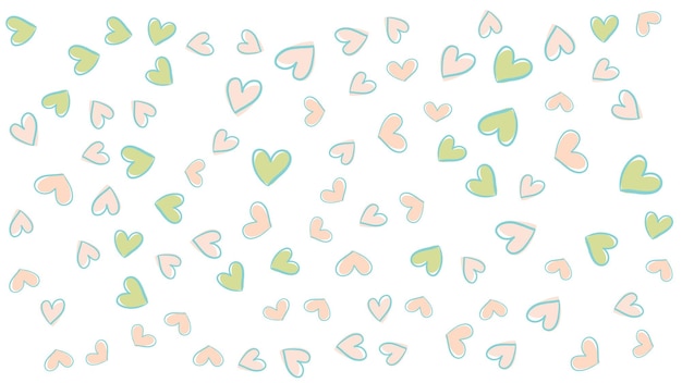 Cute love valentines pattern background