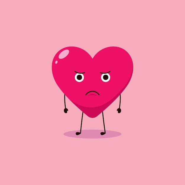 Cute Love Vector cartoon character illustration simple flat design style