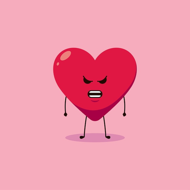 Cute Love Vector cartoon character illustration simple flat design style