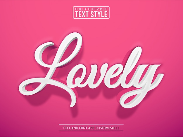 Cute  lovely pink with shadow text effect