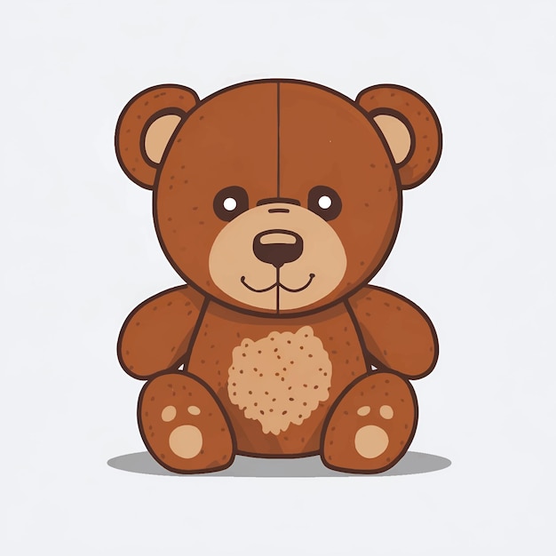 cute lovely teddy bear animal character vector illustration