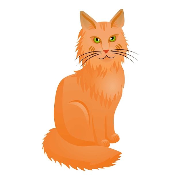 Cute maine coon icon Cartoon of cute maine coon vector icon for web design isolated on white background