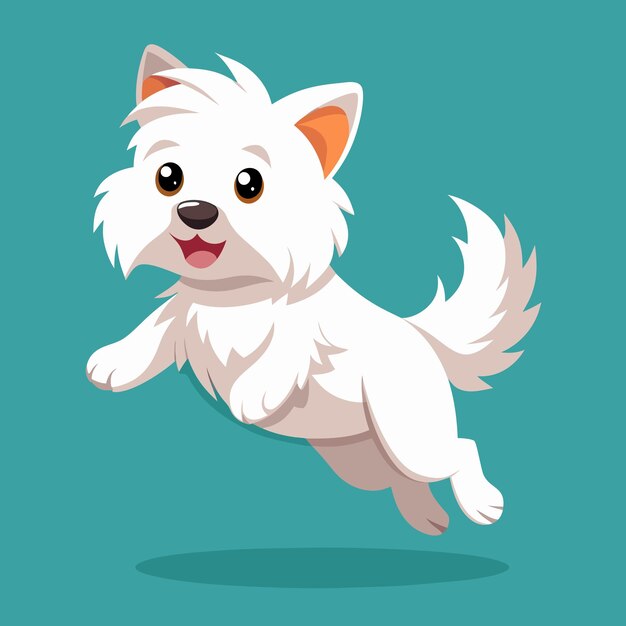 Cute Maltese dog vector art