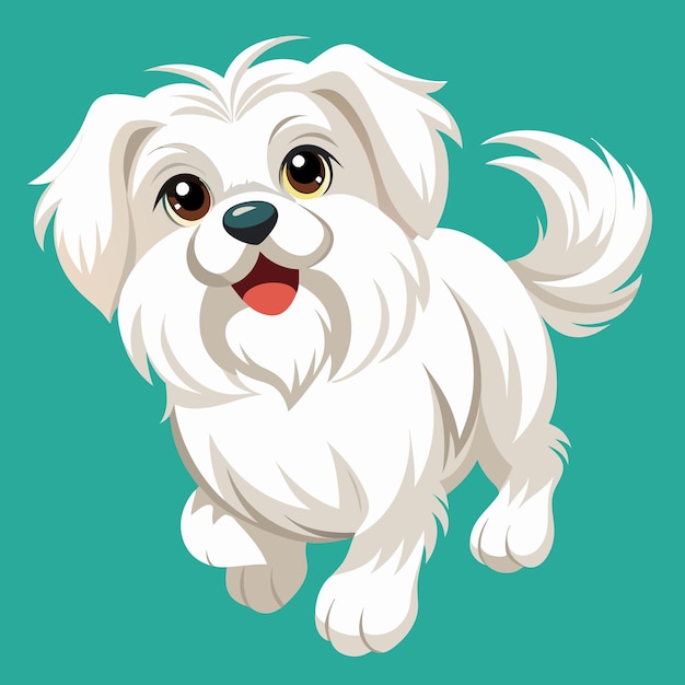 Vector cute maltese dog vector art