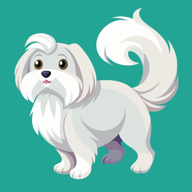 Cute Maltese dog vector art